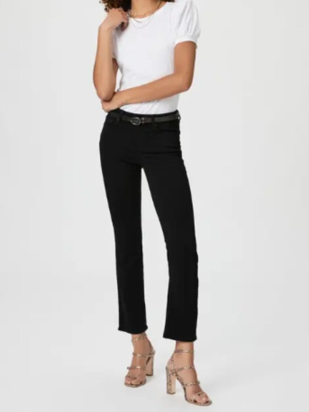 PAIGE Amber Black Ankle Jeans, Size 23